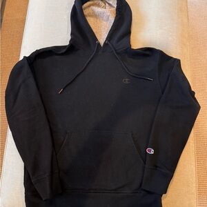 Champion Men's Black Hoodie with Gray Lining